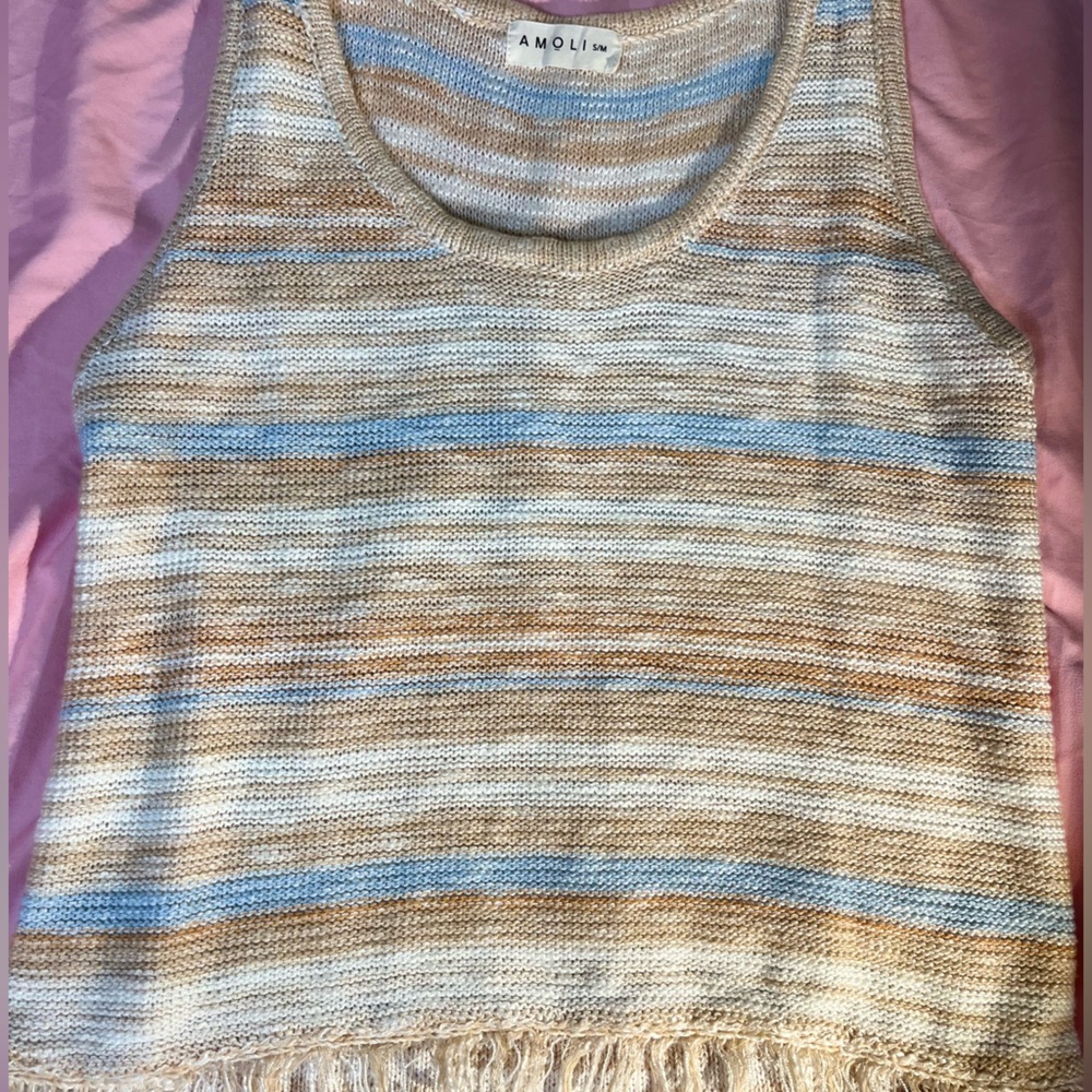 Amoli Knit Tank with Stripes